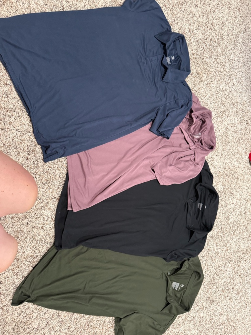 all in motion Men's Polo Bundle - Navy, Mauve, Black, Olive